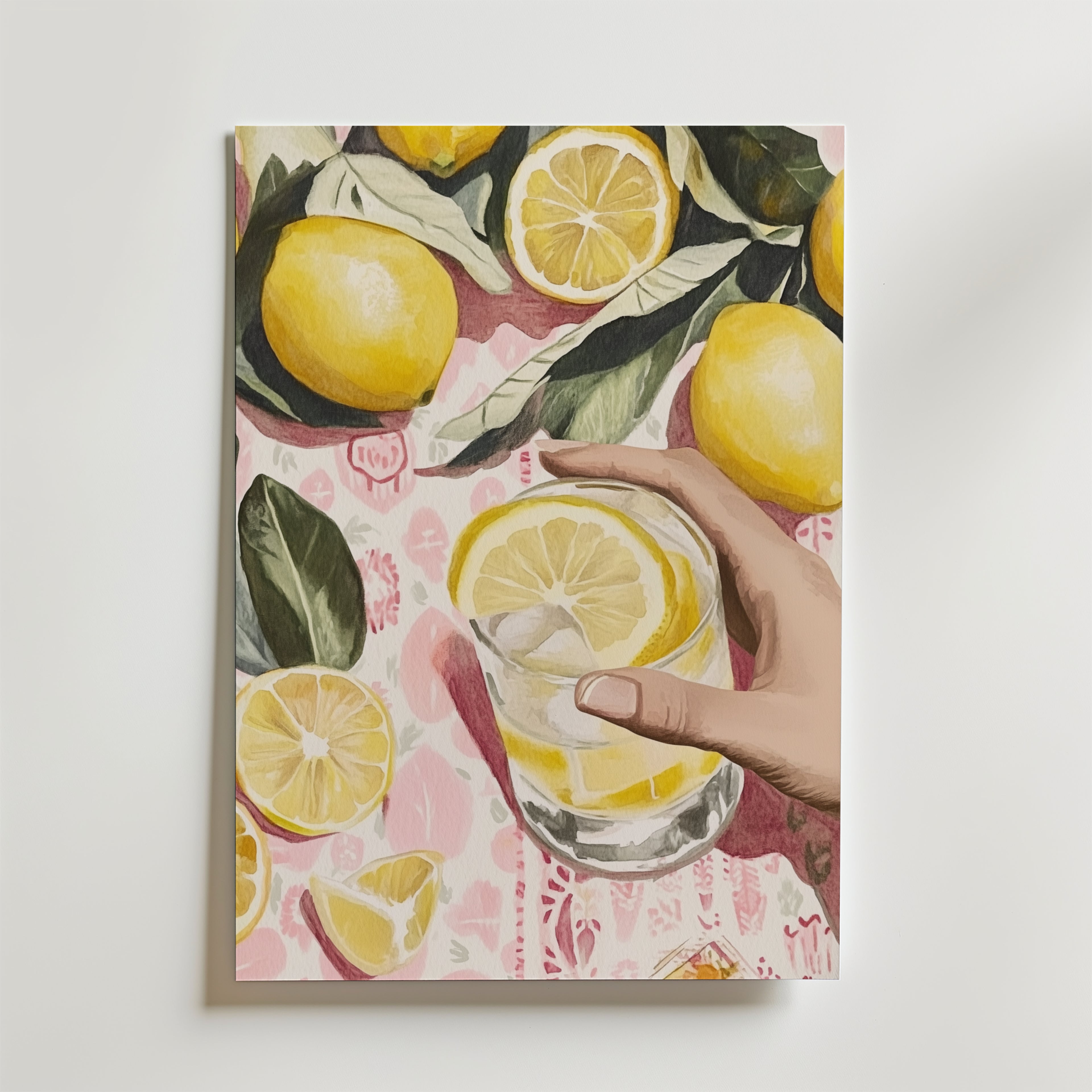 Lemon Delight Drink – stilfullt konsttryck från Bozetto, tryckt på matt finpapper