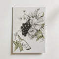 Vintage Grape And Floral – stilfullt konsttryck från Bozetto, tryckt på matt finpapper