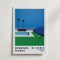 Mockup av Hiroshi Nagai Poolside affisch på vägg – köp enkelt hos Bozetto i hög kvalitet