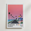 Mockup av Hiroshi Nagai Sunset Coast affisch på vägg – köp enkelt hos Bozetto i hög kvalitet