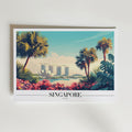 Singapore Skyline – stilfullt konsttryck från Bozetto, tryckt på matt finpapper i hög tryckkvalitet
