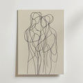 Minimalist Line Art Trio – stilfullt konsttryck från Bozetto, tryckt på matt finpapper