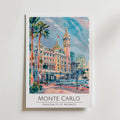 Monte Carlo Riviera Palace – stilfullt konsttryck från Bozetto, tryckt på matt finpapper