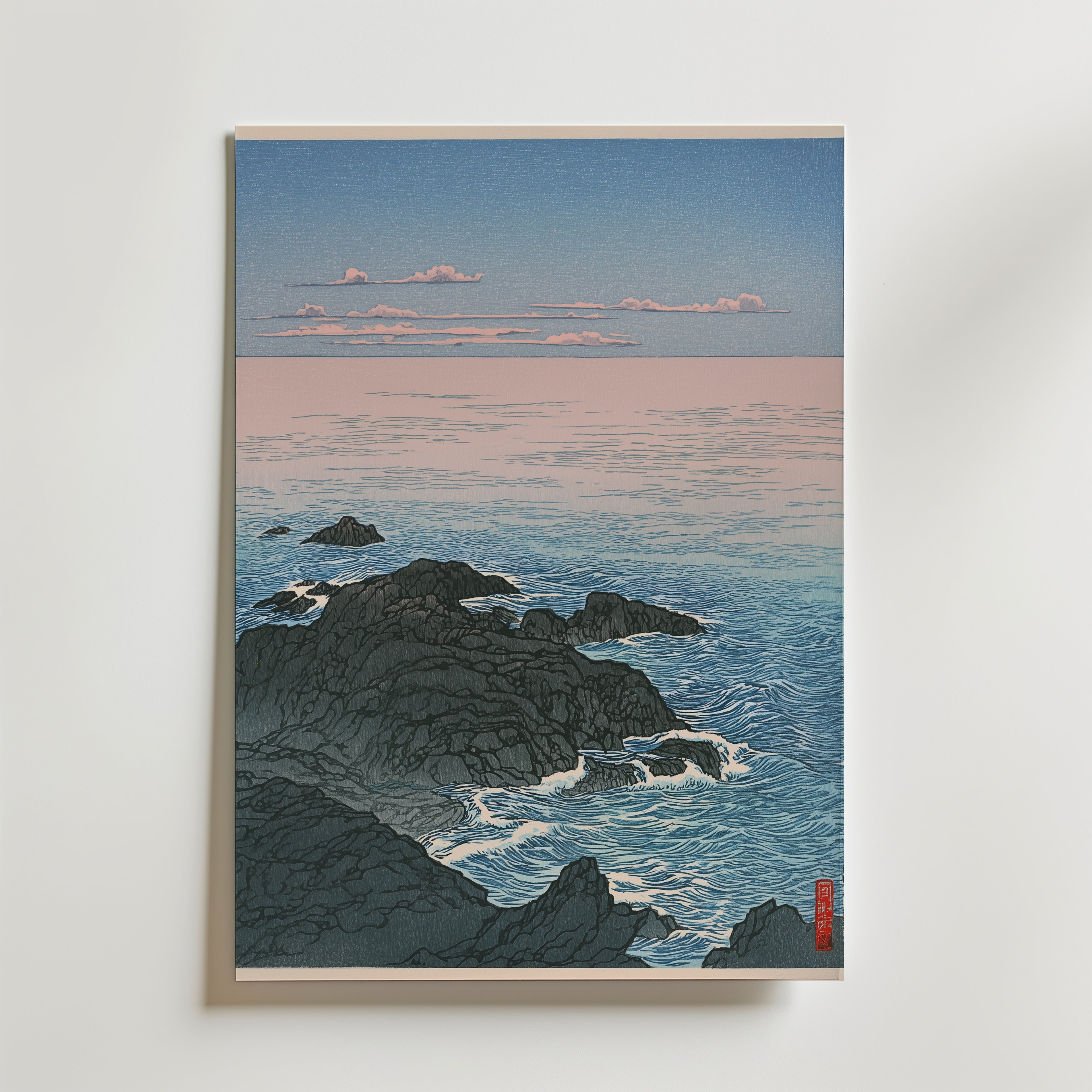 Ocean Horizon – stilfullt konsttryck från Bozetto, tryckt på matt finpapper i hög tryckkvalitet