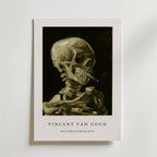 Van Gogh Skeleton With Burning affisch på neutral bakgrund – poster från Bozetto