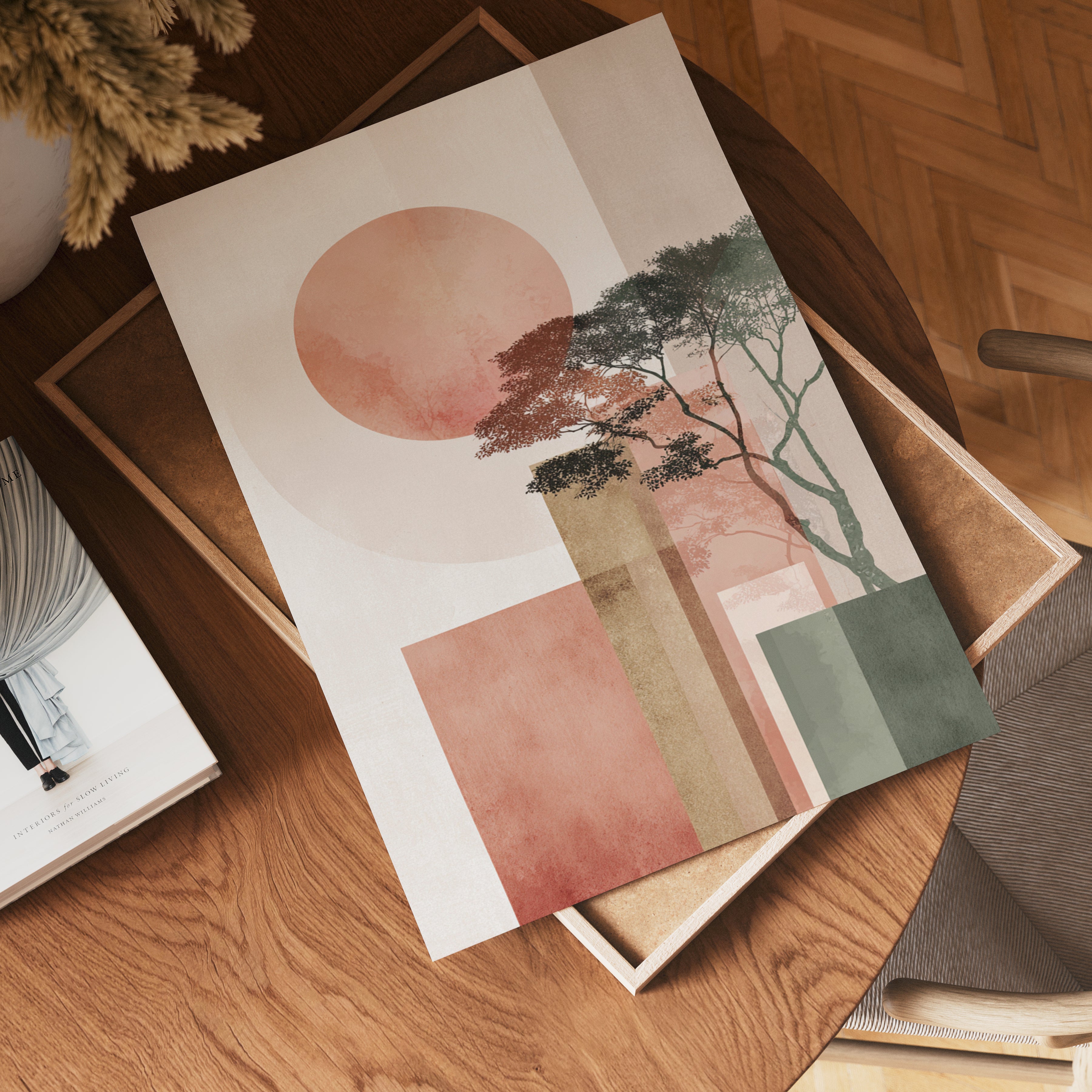 Silent Sun Geometry poster visad rakt fram – Bozetto affisch i hög tryckkvalitet