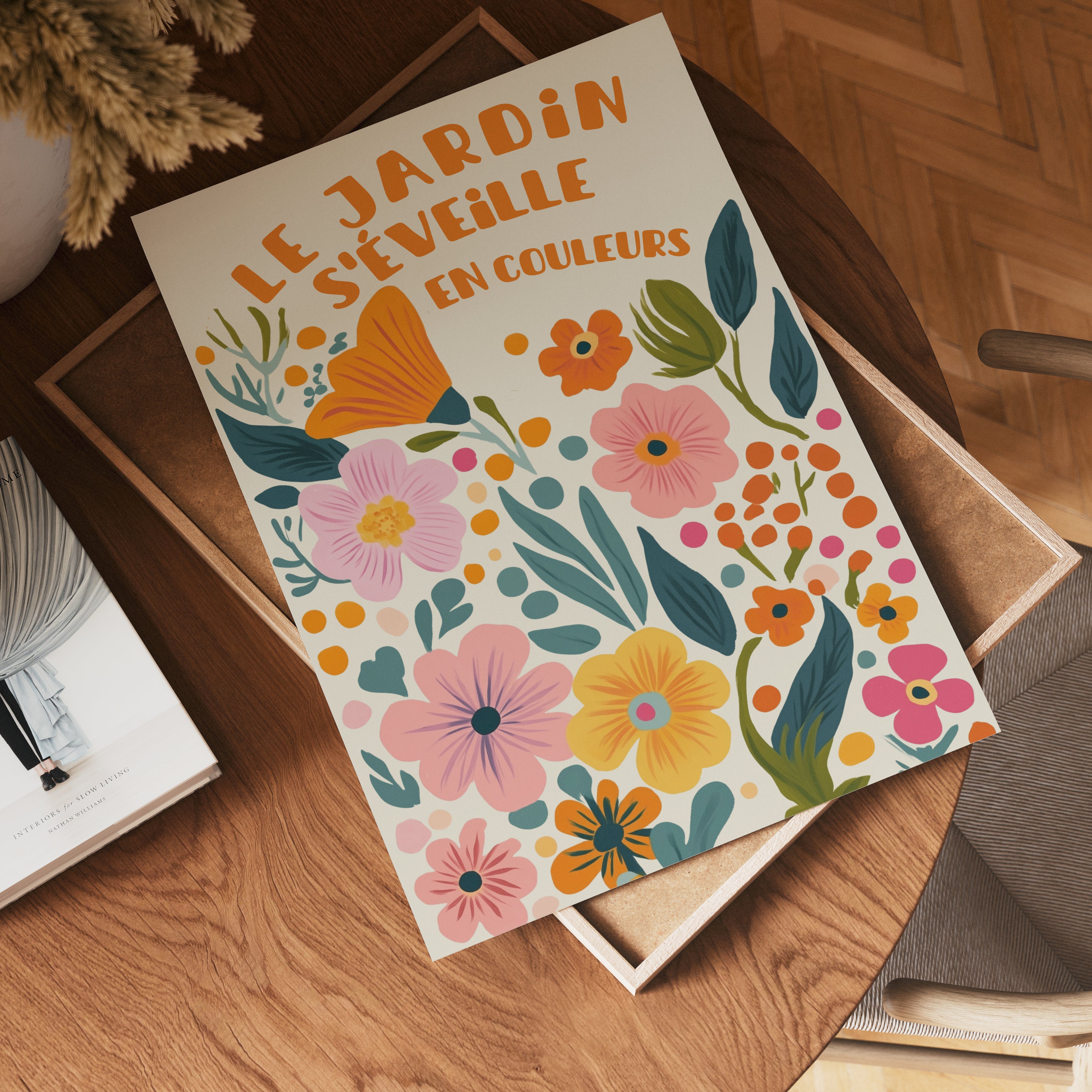 Floral garden poster visad rakt fram – Bozetto affisch i hög tryckkvalitet i hög tryckkvalitet