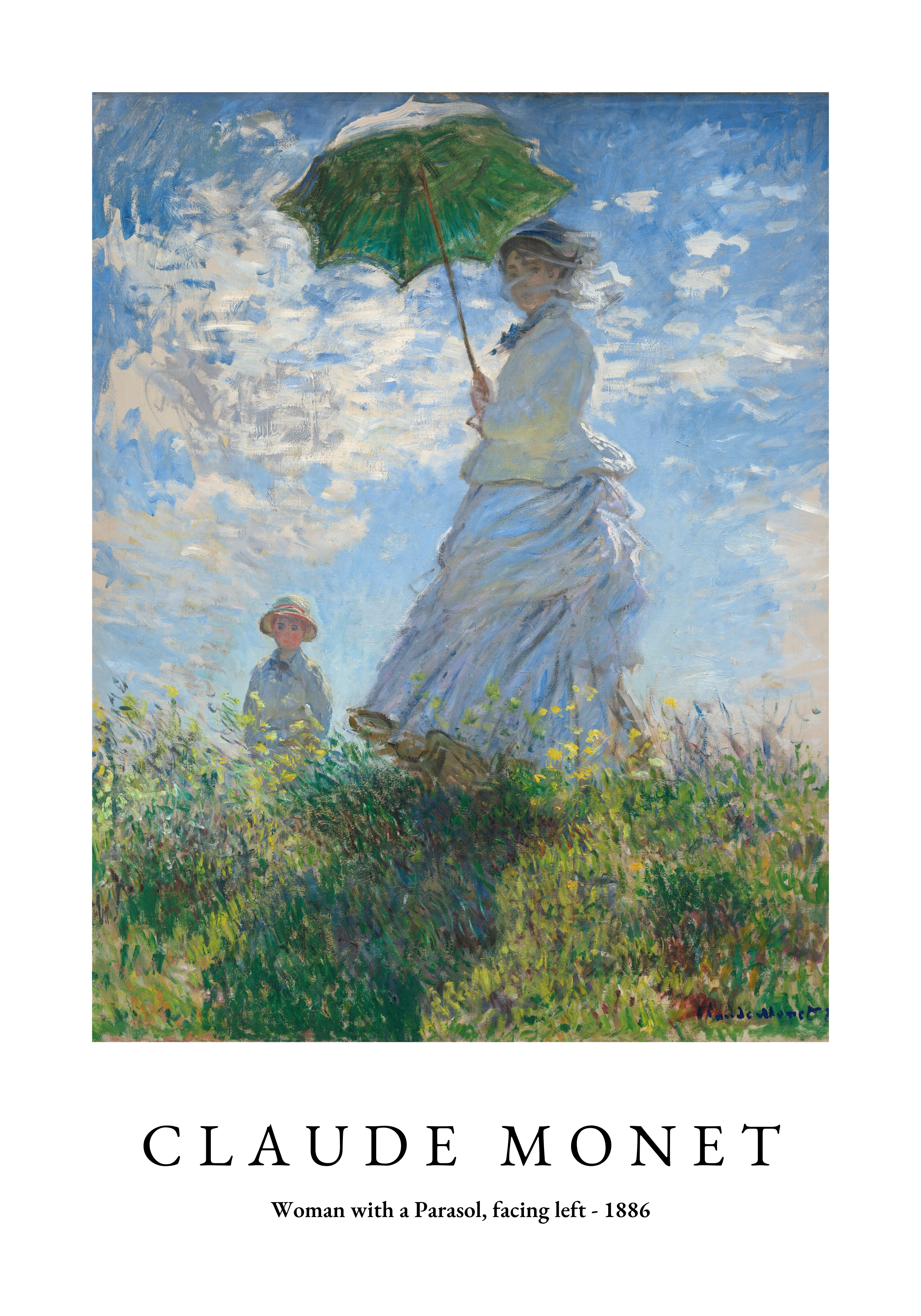 Claude Monet Woman With a poster visad rakt fram – Bozetto affisch i hög tryckkvalitet
