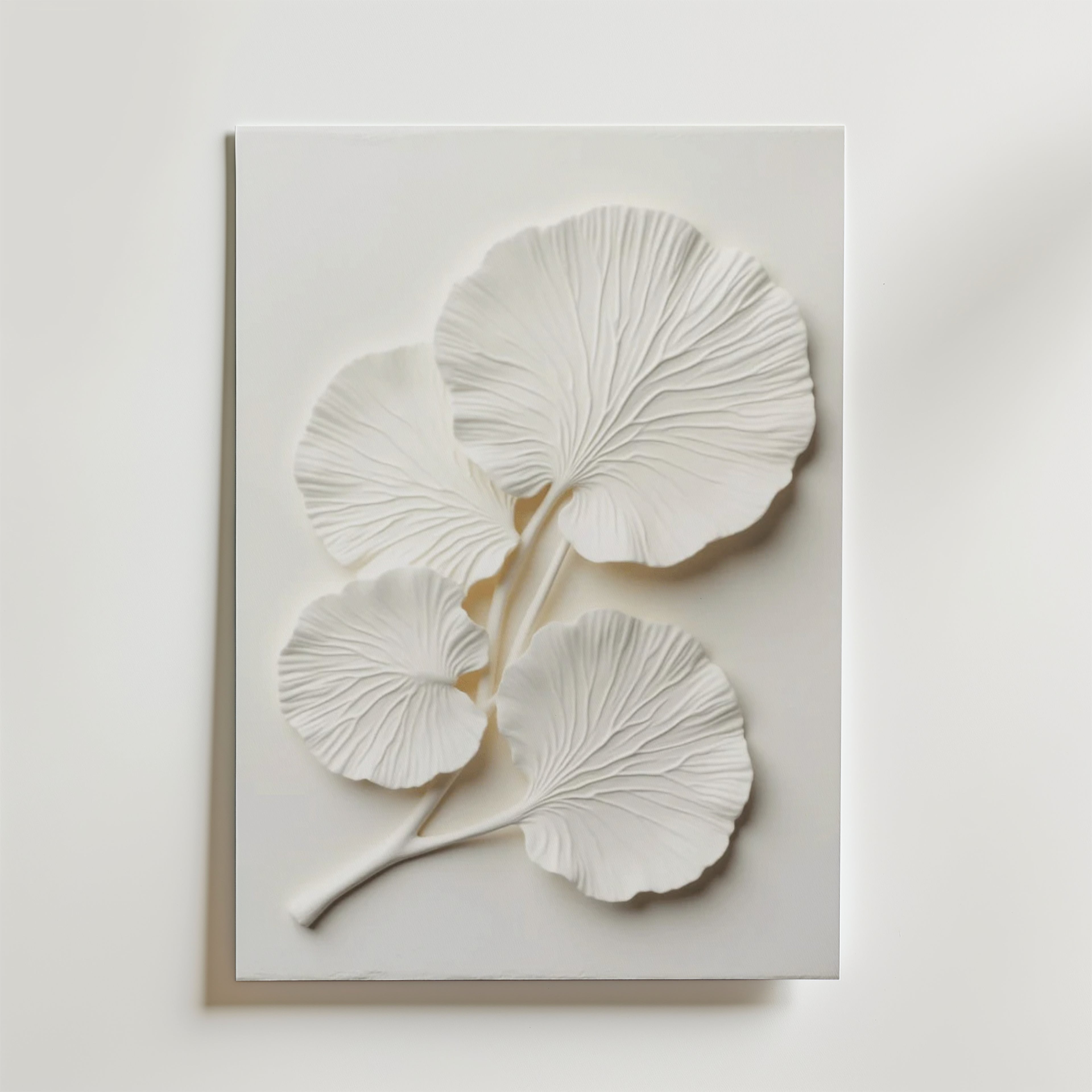 Ginkgo Leaf Textured No.2 – stilfullt konsttryck från Bozetto, tryckt på matt finpapper