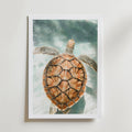 Ocean Turtle Escape – stilfullt konsttryck från Bozetto, tryckt på matt finpapper