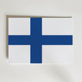 Finland National Flag Poster – modern konst och stilren konsttryck för hemmet hos Bozetto