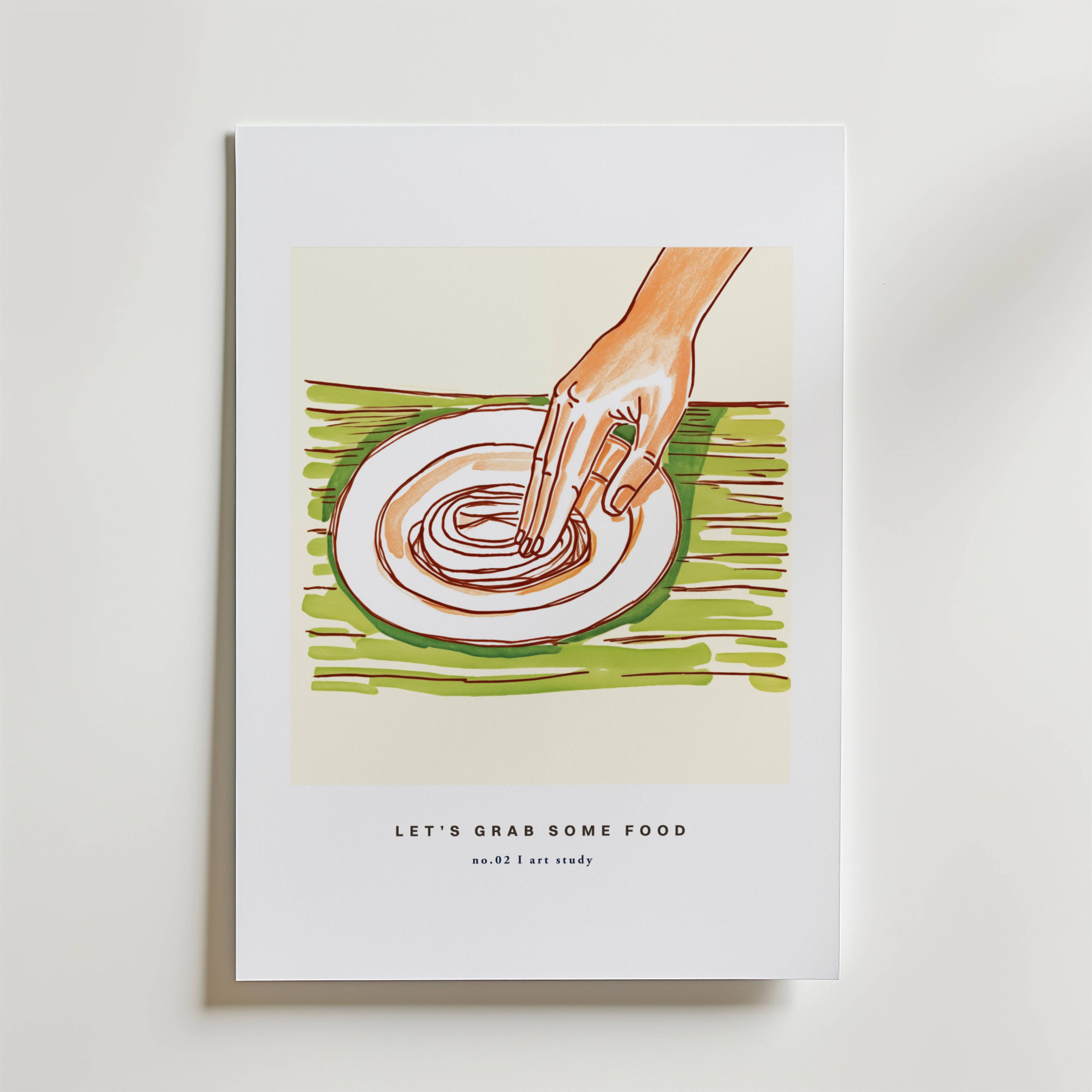 Let’s Grab Some Food – stilfullt konsttryck från Bozetto, tryckt på matt finpapper