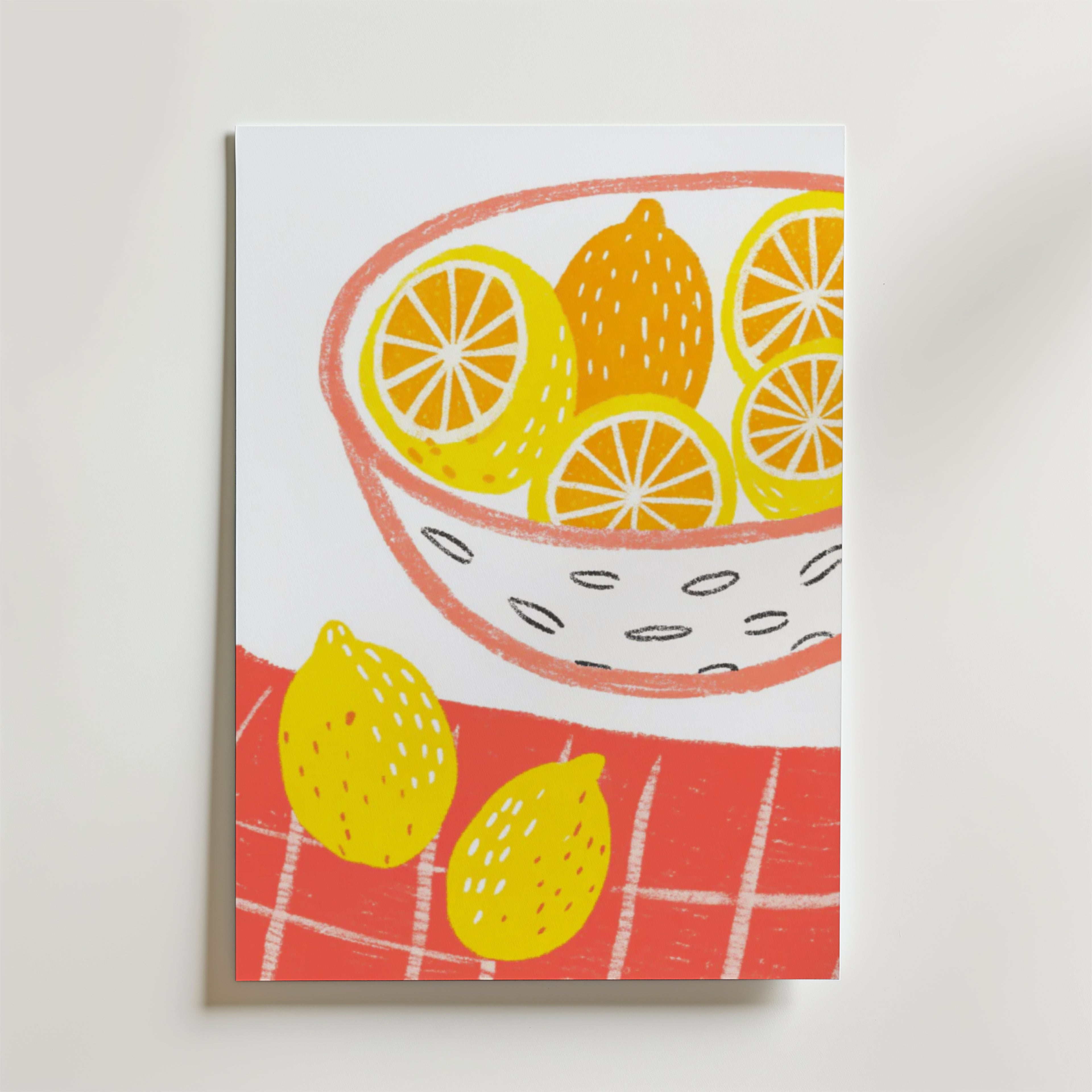 Lemon Picnic – stilfullt konsttryck från Bozetto, tryckt på matt finpapper i hög tryckkvalitet