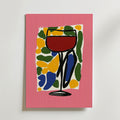 Colorful Wine Glass – stilfullt konsttryck från Bozetto, tryckt på matt finpapper