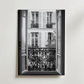 Vintage Paris Balcony – stilfullt konsttryck från Bozetto, tryckt på matt finpapper