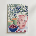 Watercolor Fruit And Olive – stilfullt konsttryck från Bozetto, tryckt på matt finpapper
