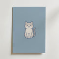 Bathroom Cat Poster – canvas utan passepartout