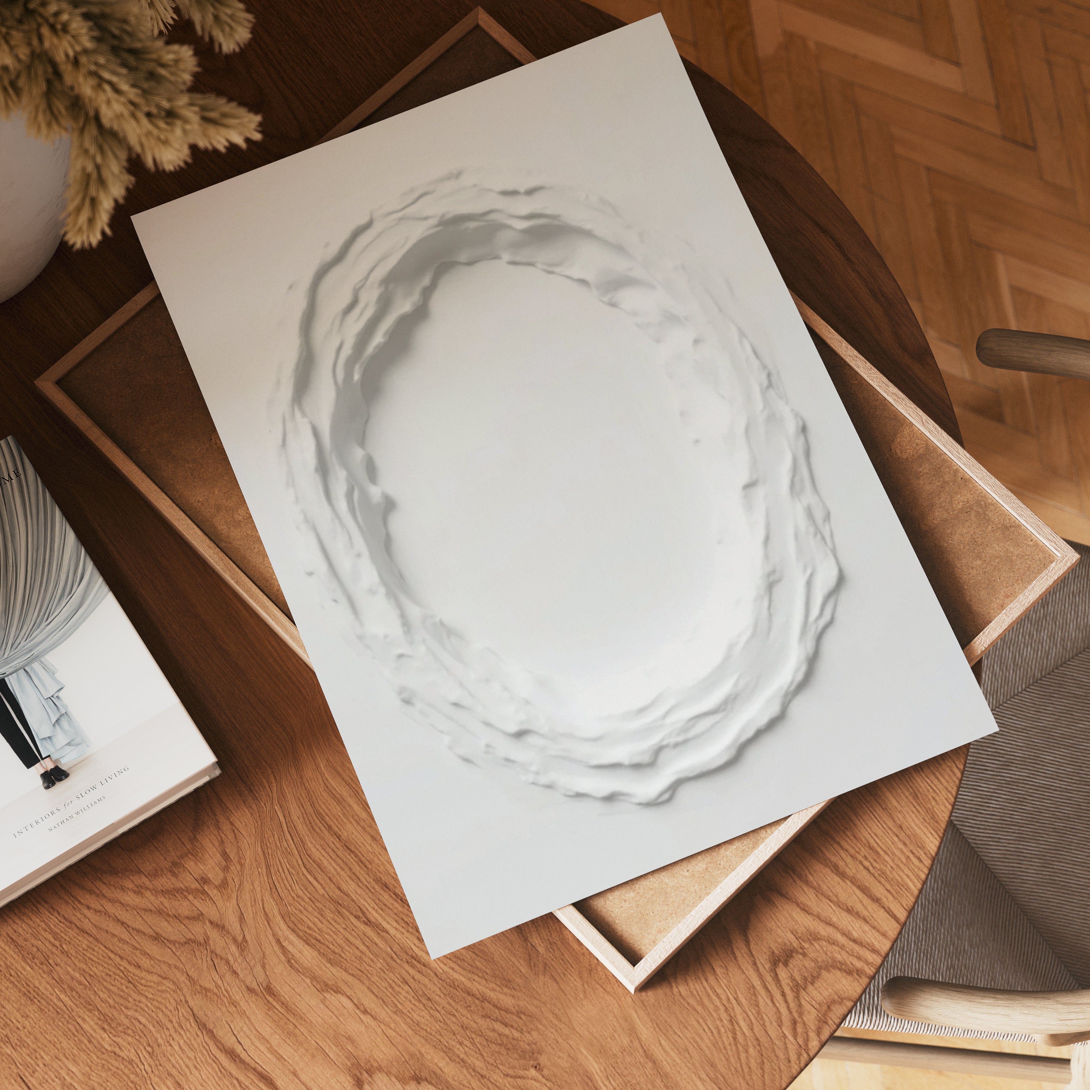 Abstract White Movement No.3 – affisch med stilfullt motiv från Bozetto i hög kvalitet