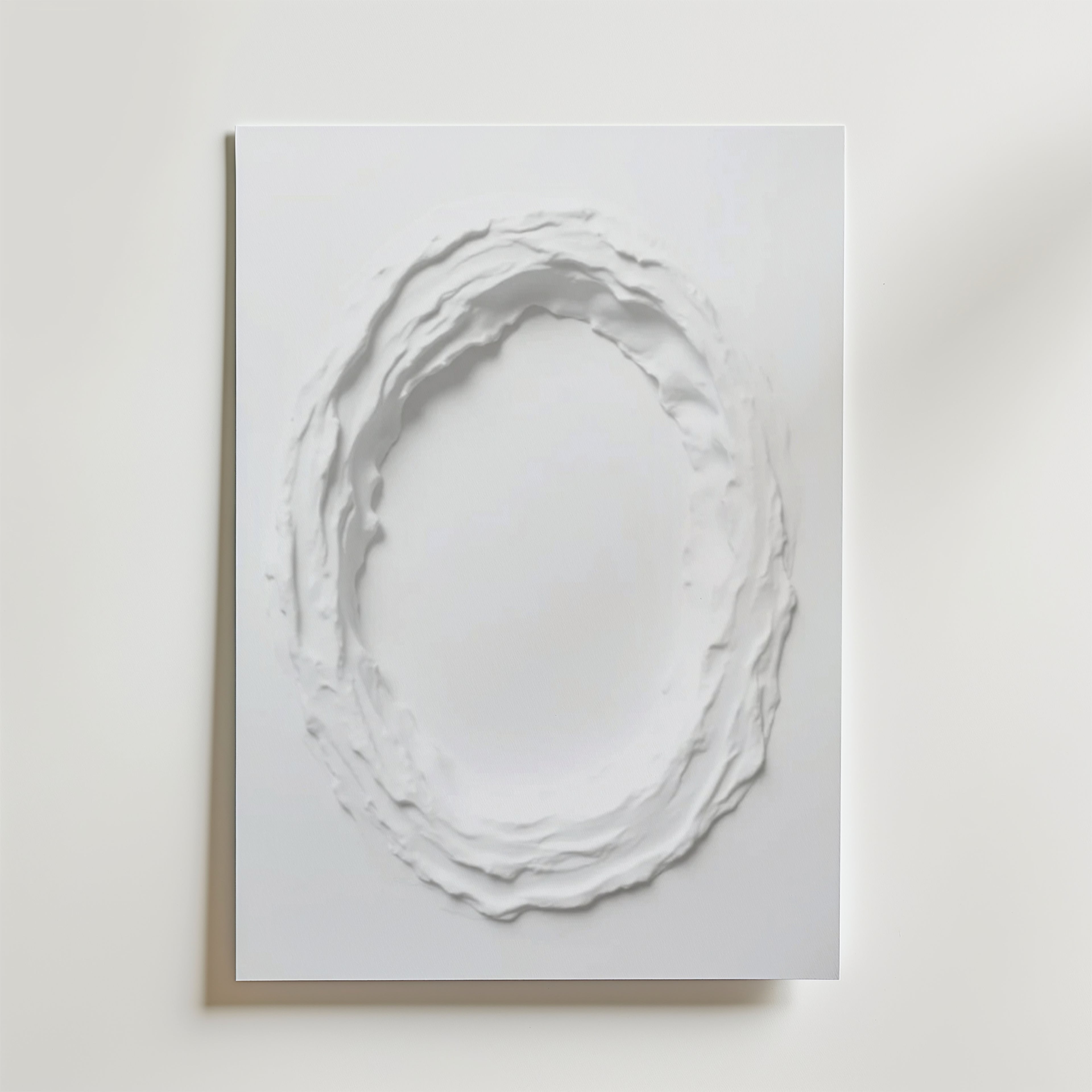 Abstract White Movement No.3 – stilfullt konsttryck från Bozetto, tryckt på matt finpapper