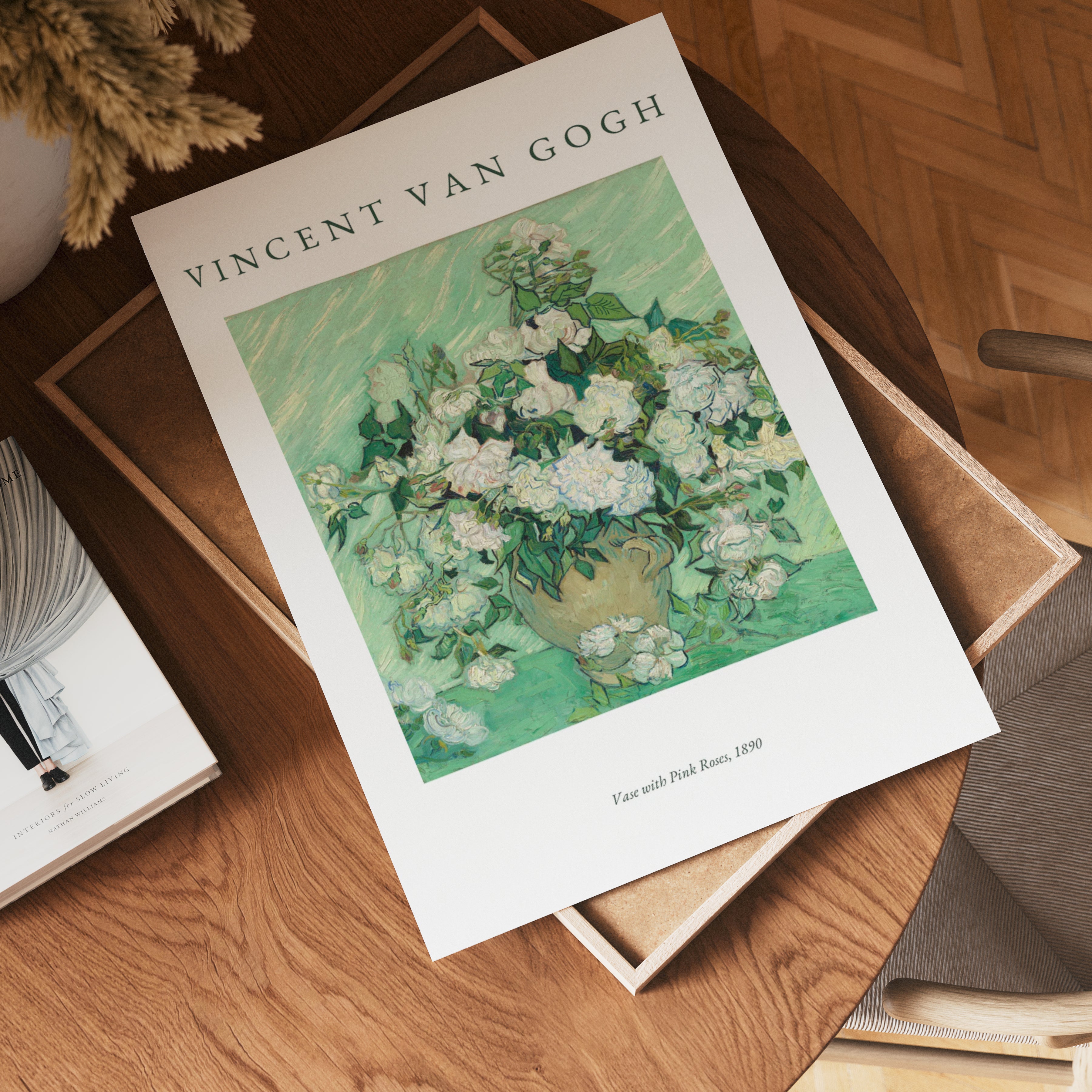 Van Gogh Vase With Pink – affisch med stilfullt motiv från Bozetto i hög kvalitet
