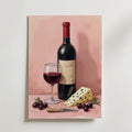 Wine And Cheese – stilfullt konsttryck från Bozetto, tryckt på matt finpapper i hög tryckkvalitet