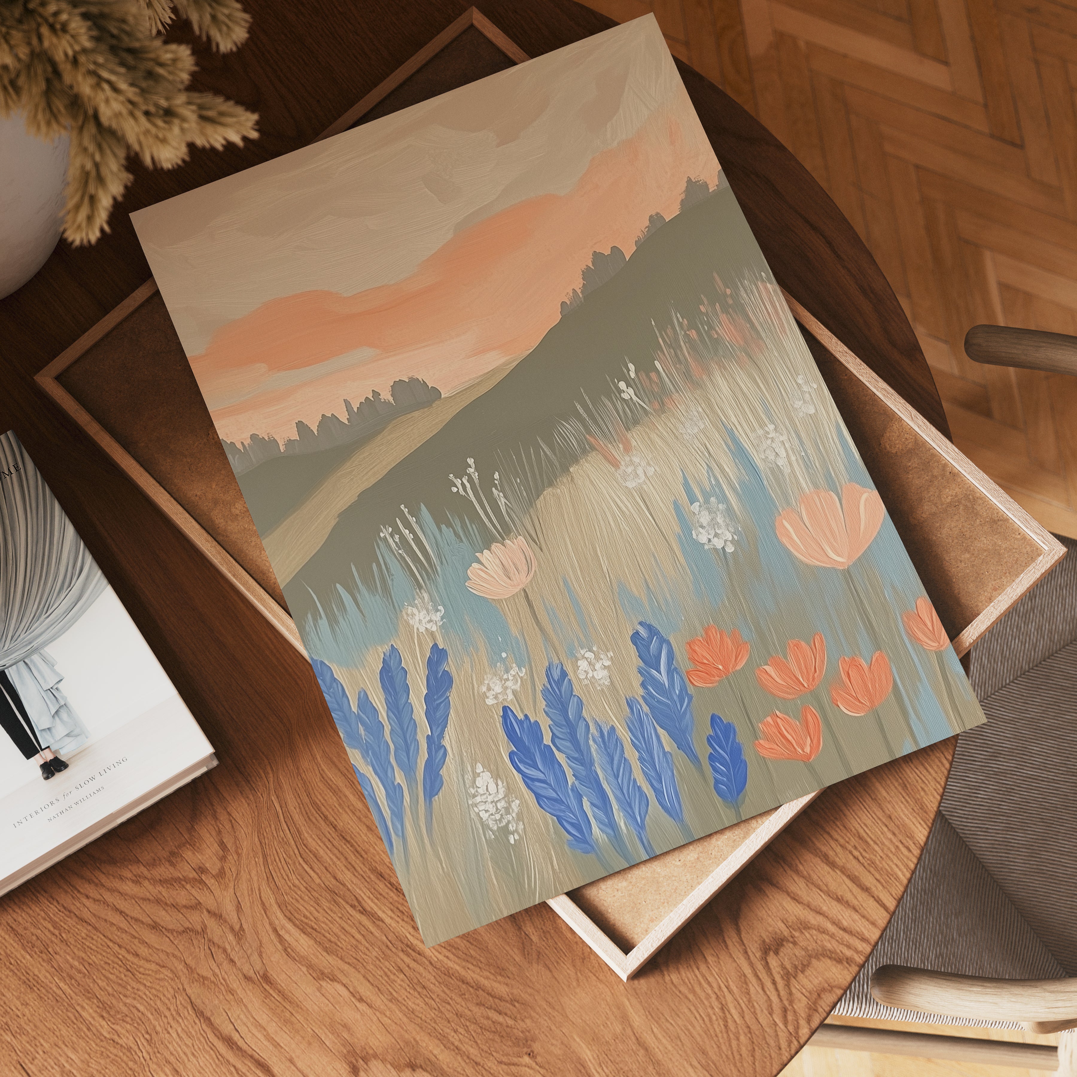Flower Field – affisch med snyggt motiv, köp enkelt hos Bozetto i flera storlekar