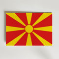 North Macedonia National Flag Poster – modern konst och stilren konsttryck för hemmet hos Bozetto