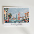 San Francisco Golden Gate – stilfullt konsttryck från Bozetto, tryckt på matt finpapper