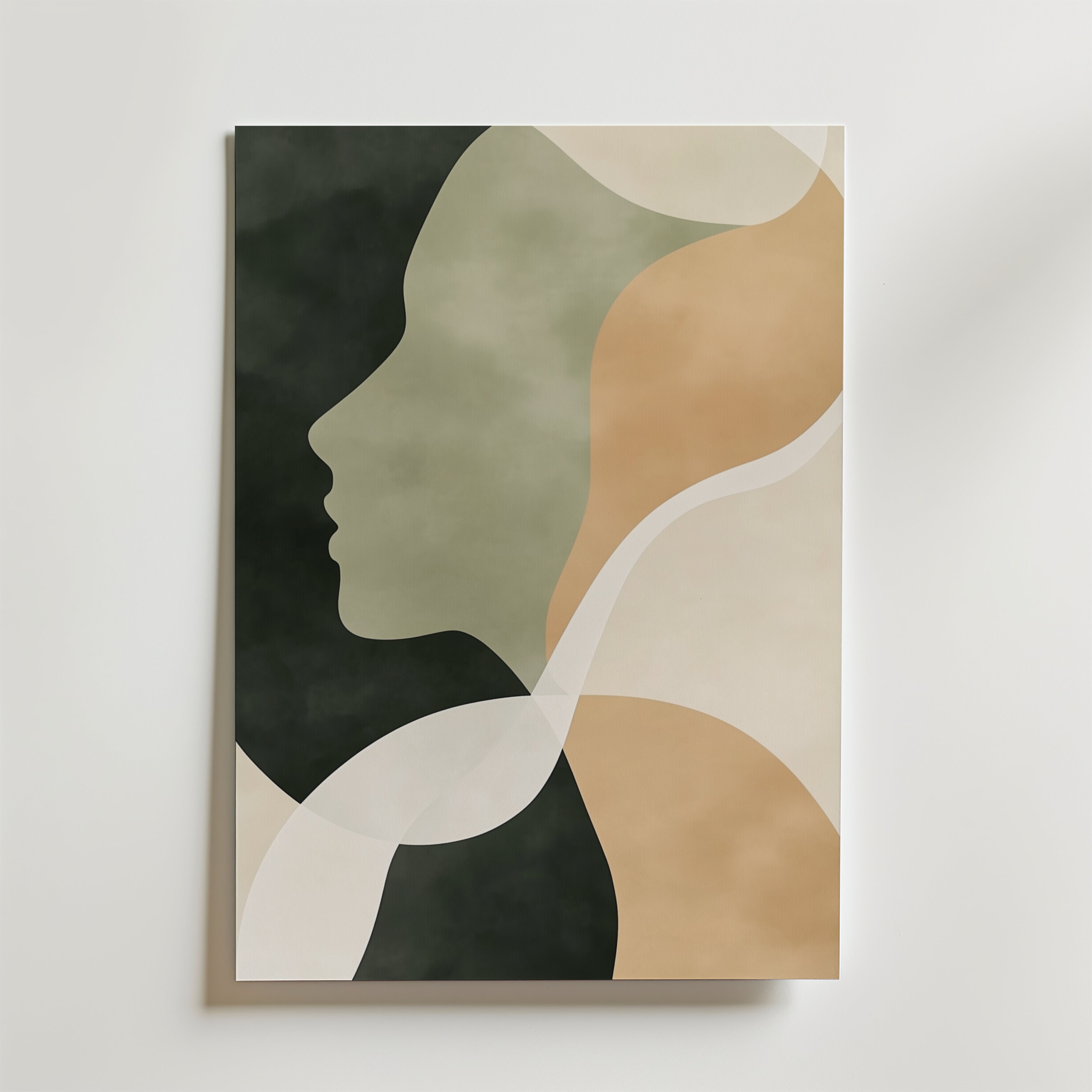 Abstract Face No.2 – stilfullt konsttryck från Bozetto, tryckt på matt finpapper