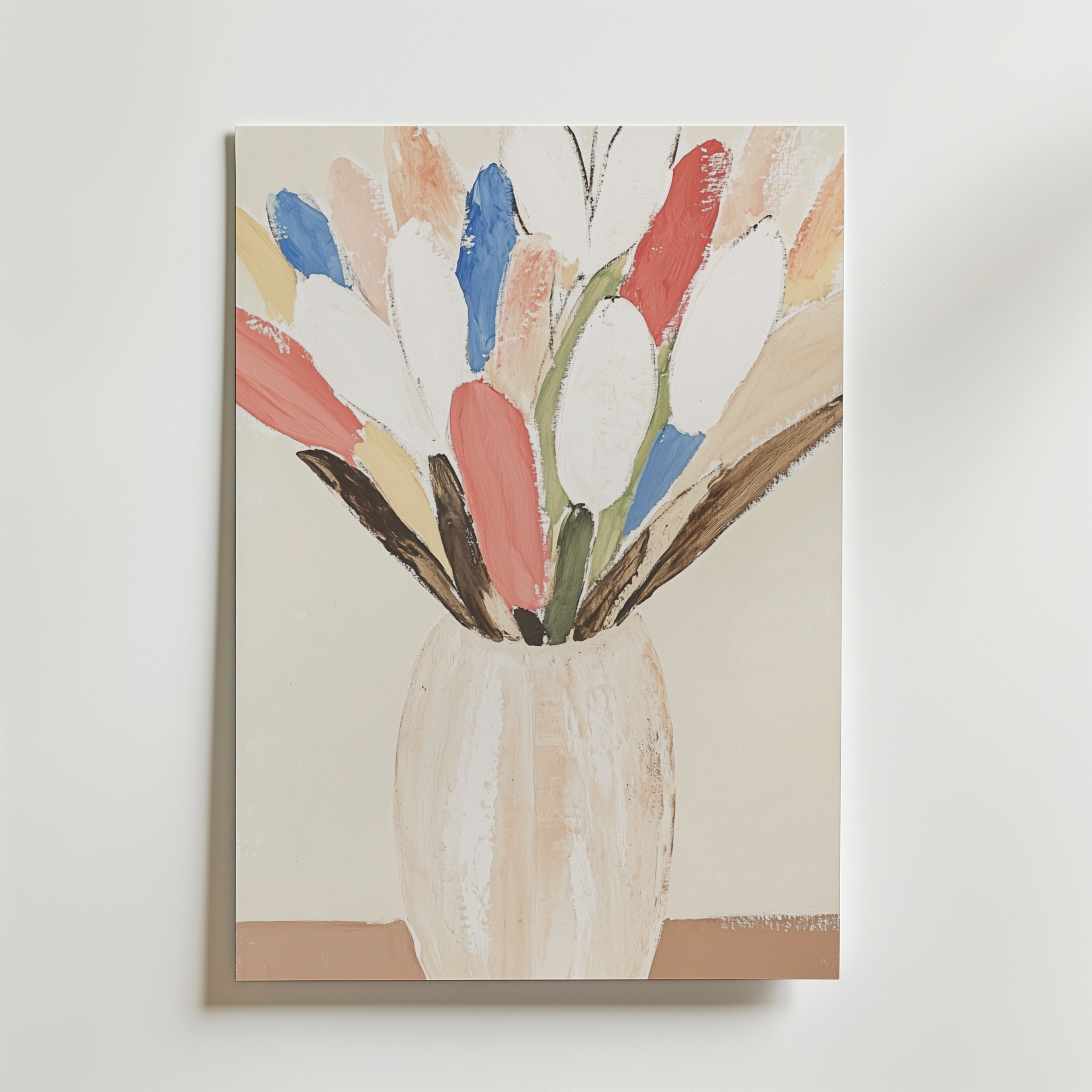 Flowers In Vase – stilfullt konsttryck från Bozetto, tryckt på matt finpapper i hög tryckkvalitet