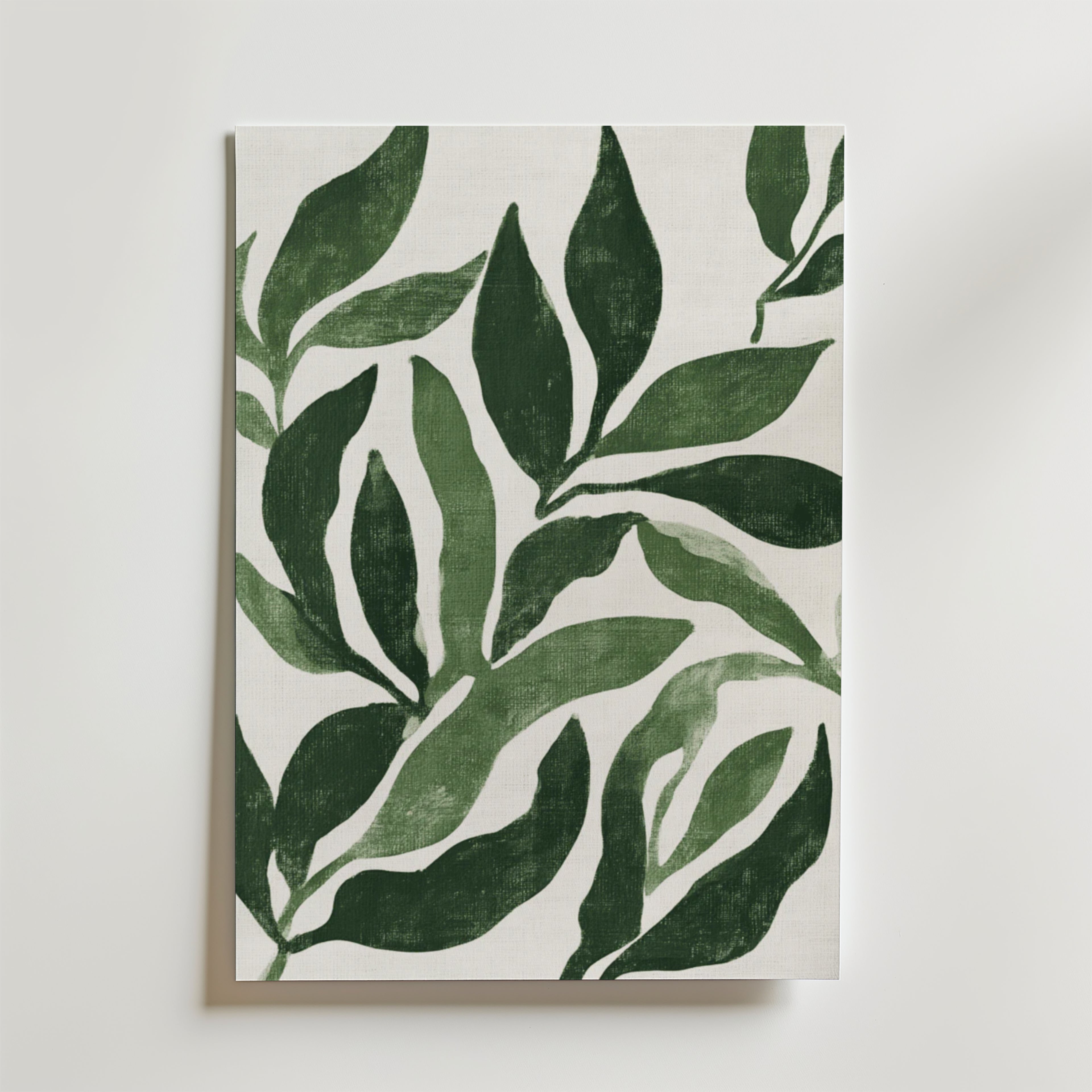 Green Botanical Leaf – stilfullt konsttryck från Bozetto, tryckt på matt finpapper