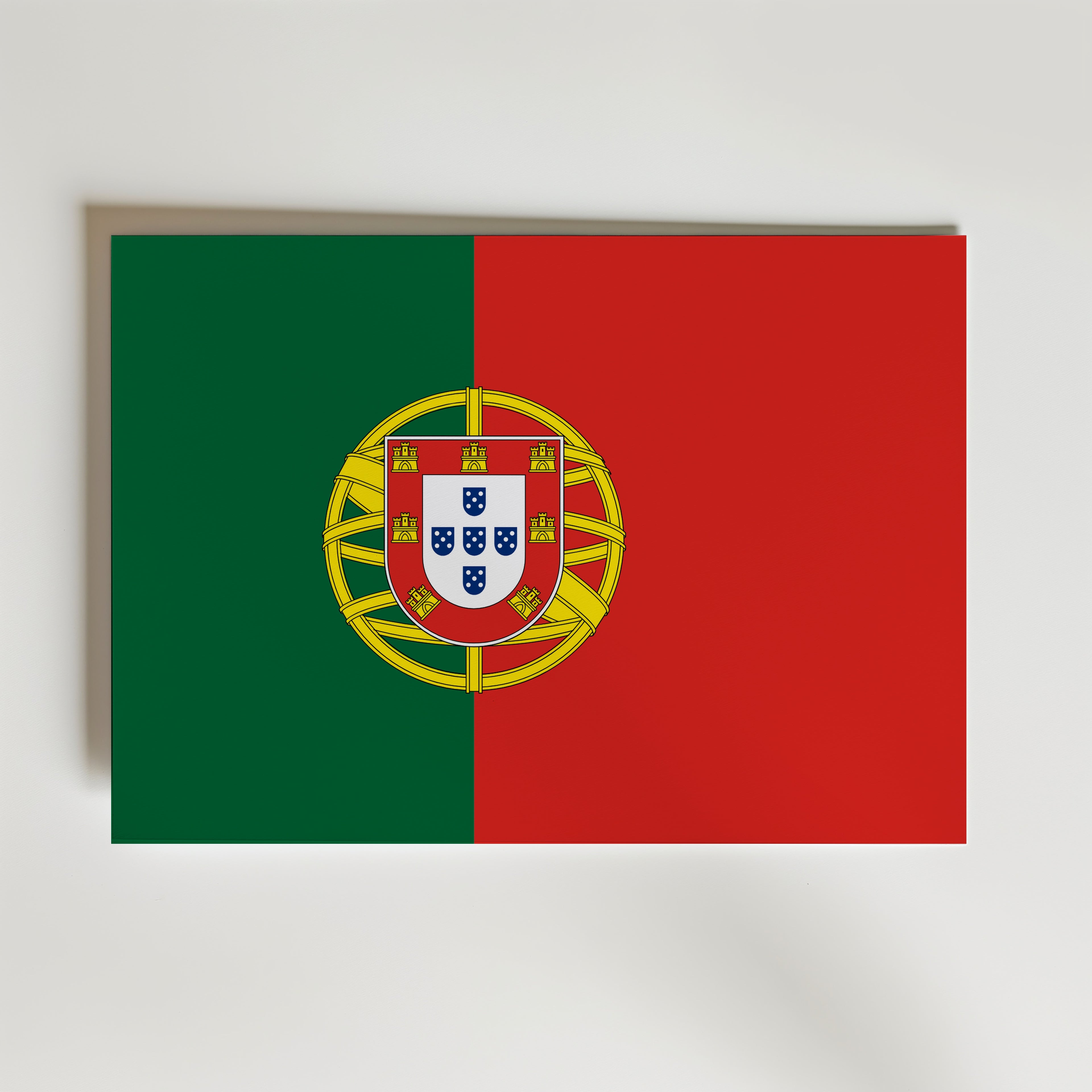 Portugal National Flag Poster – modern konst och stilren konsttryck för hemmet hos Bozetto