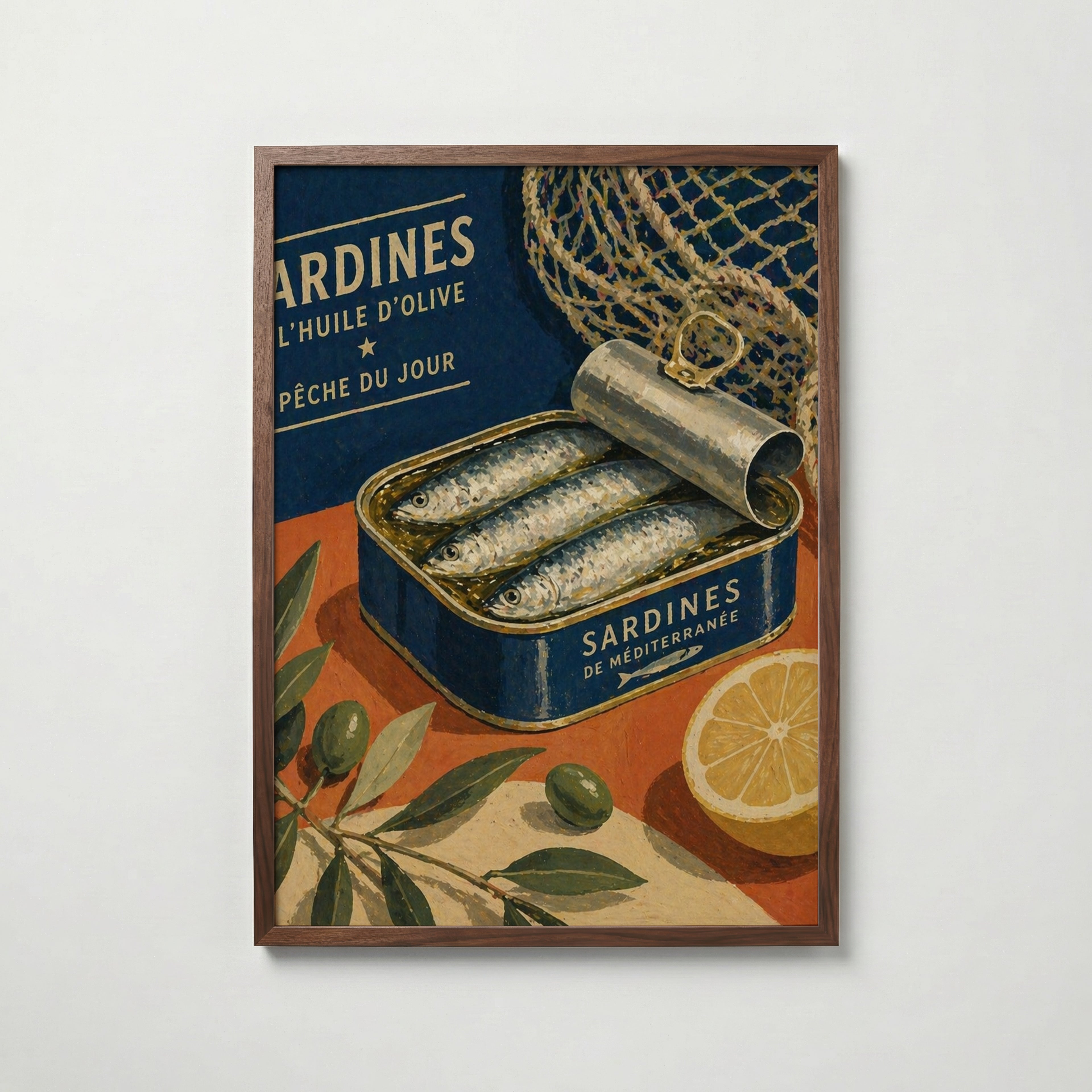 Sardines du Jour i valnötsram med mörkt trä – köp enkelt hos Bozetto i hög kvalitet