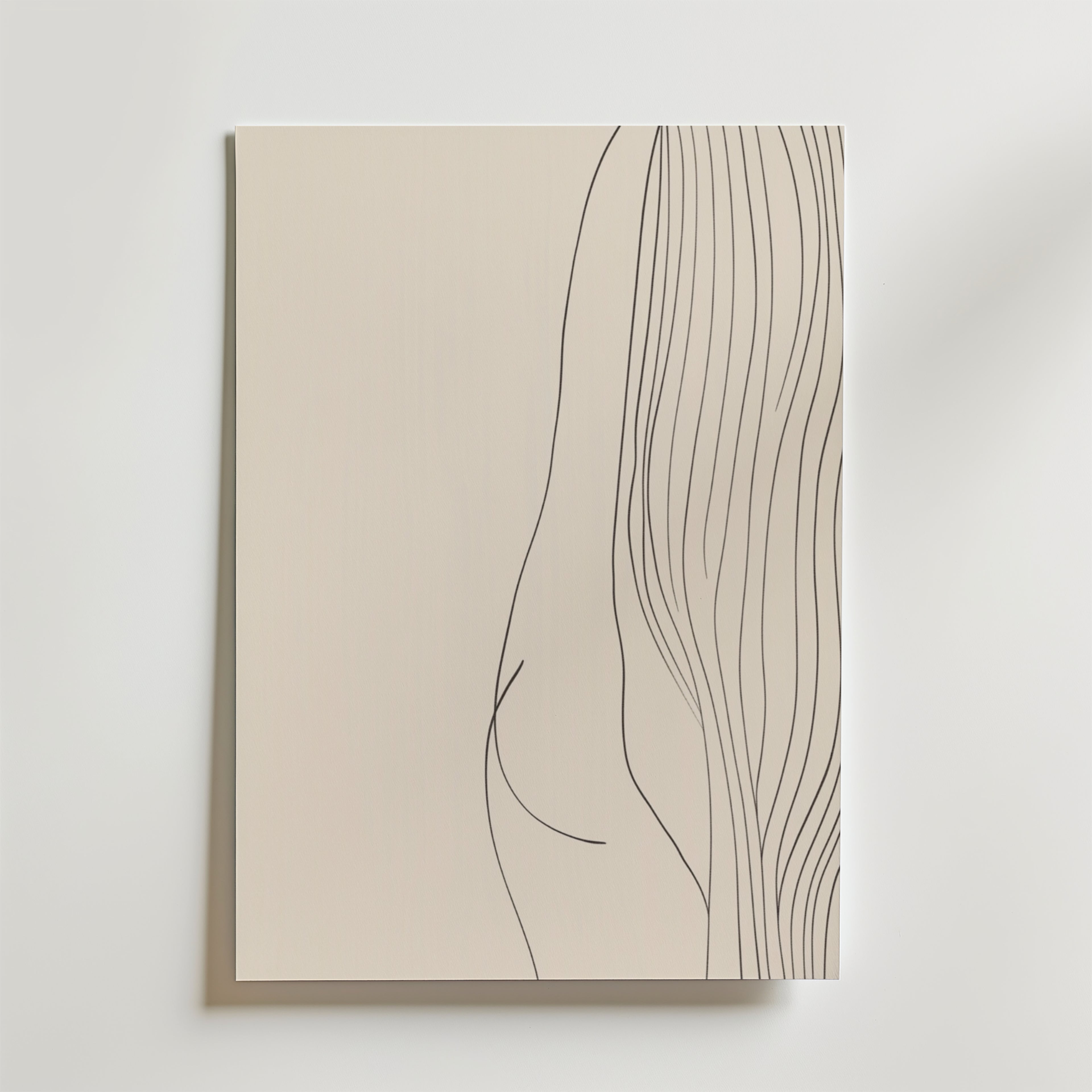Minimal Nude Silhouette – stilfullt konsttryck från Bozetto, tryckt på matt finpapper