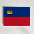 Liechtenstein National Flag Poster – modern konst och stilren konsttryck för hemmet hos Bozetto