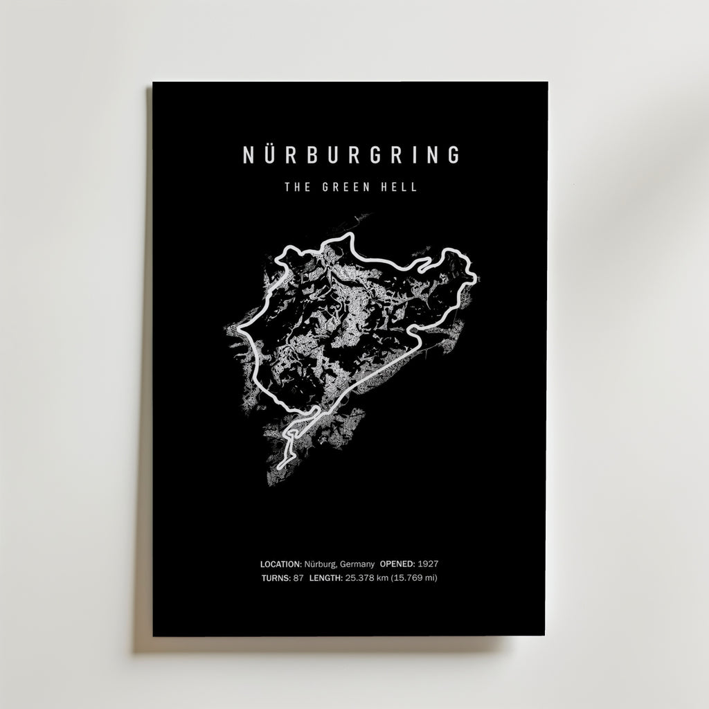 Nürburgring Poster – canvas utan passepartout