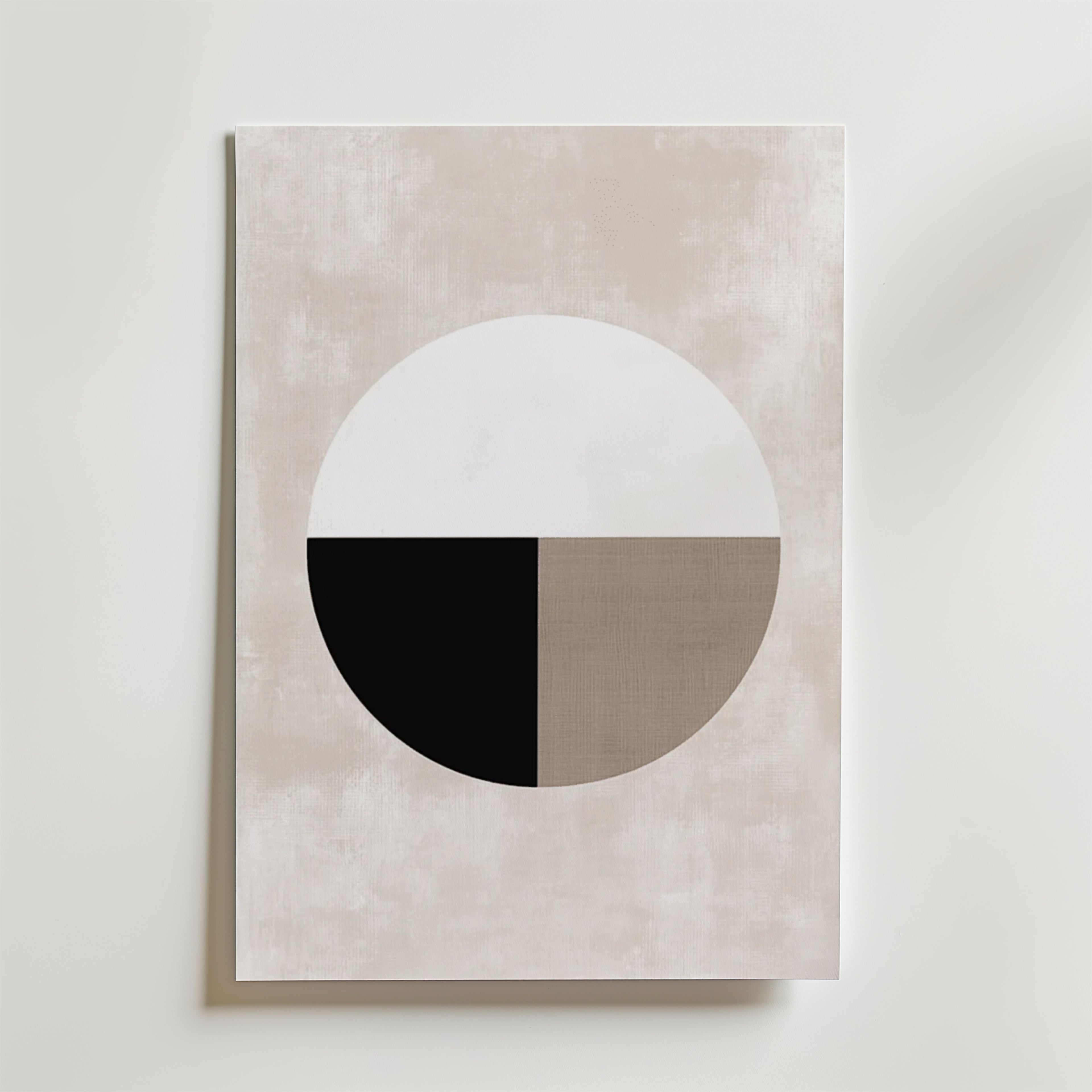 Abstract Single Round Shape – stilfullt konsttryck från Bozetto, tryckt på matt finpapper
