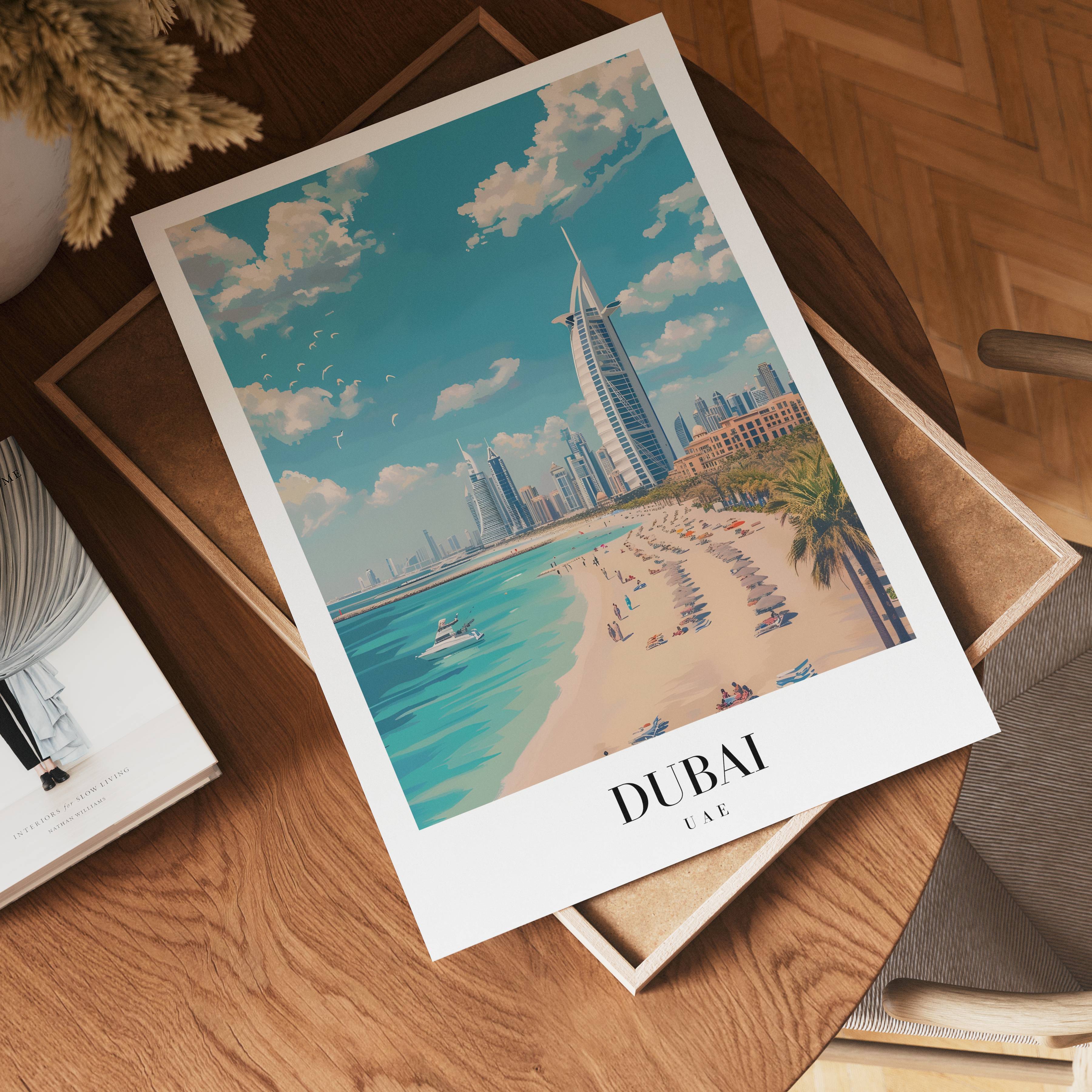 The Dubai poster visad rakt fram – Bozetto affisch i hög tryckkvalitet i hög tryckkvalitet