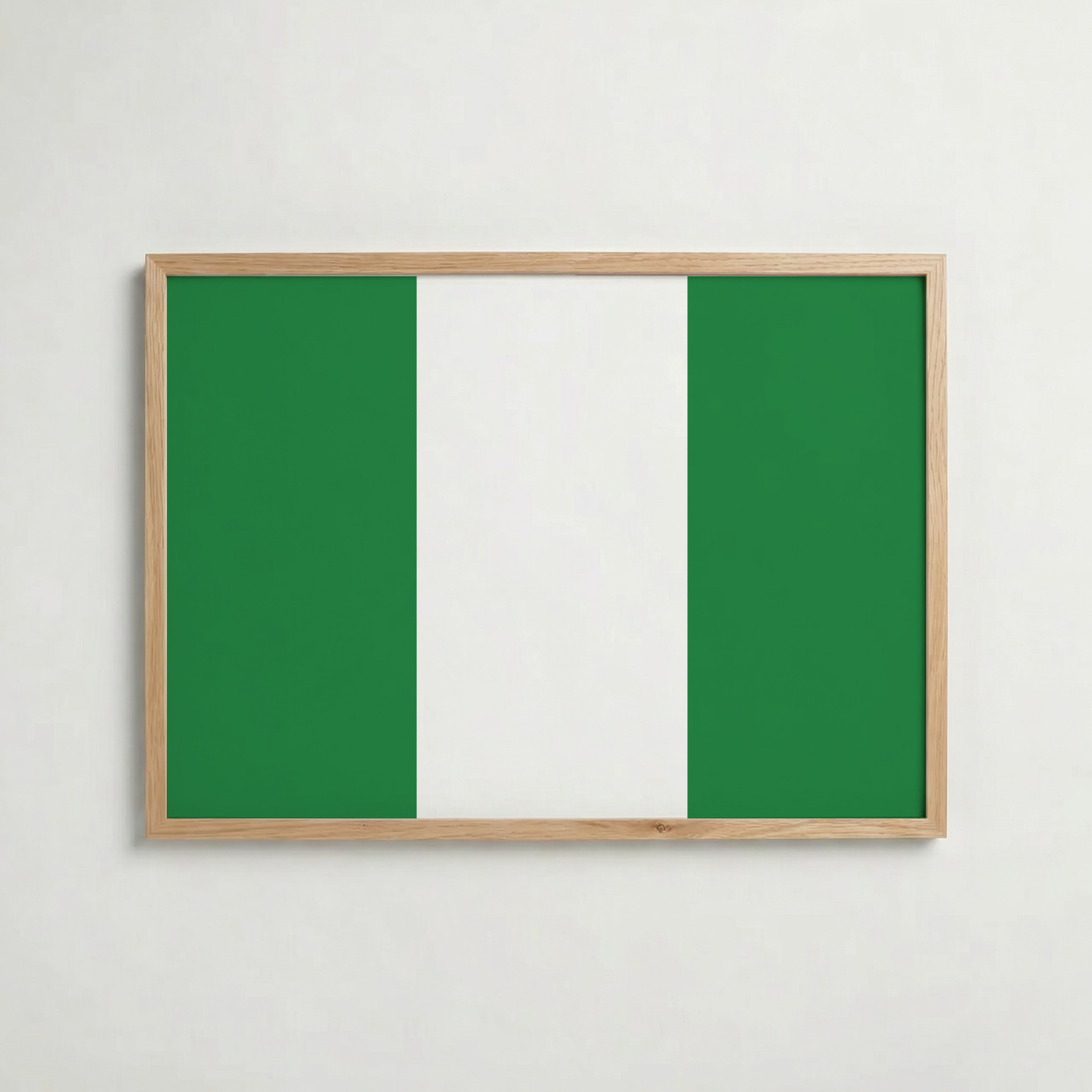 Nigeria National Flag Poster i ekram – inramad konsttryck för stilren inredning hos Bozetto