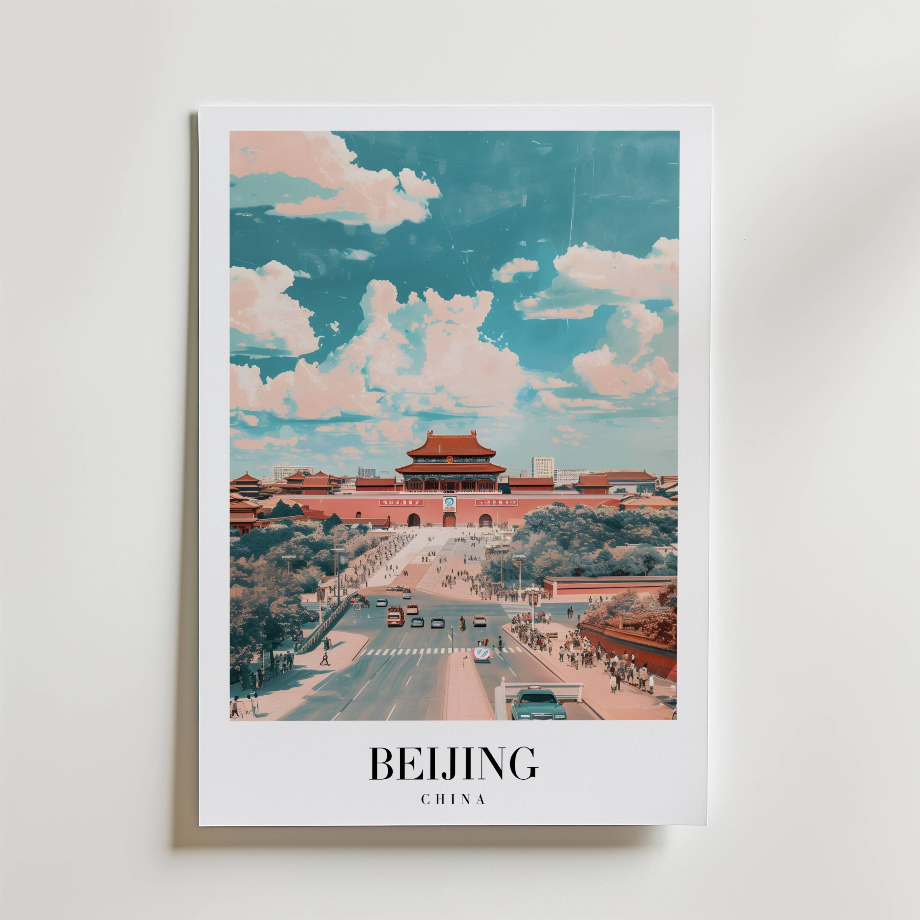 The Beijing – stilfullt konsttryck från Bozetto, tryckt på matt finpapper i hög tryckkvalitet