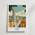 The Leaning Charm Of Pisa – stilfullt konsttryck från Bozetto, tryckt på matt finpapper