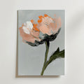 Abstract floral Peach and White affisch på neutral bakgrund – poster från Bozetto