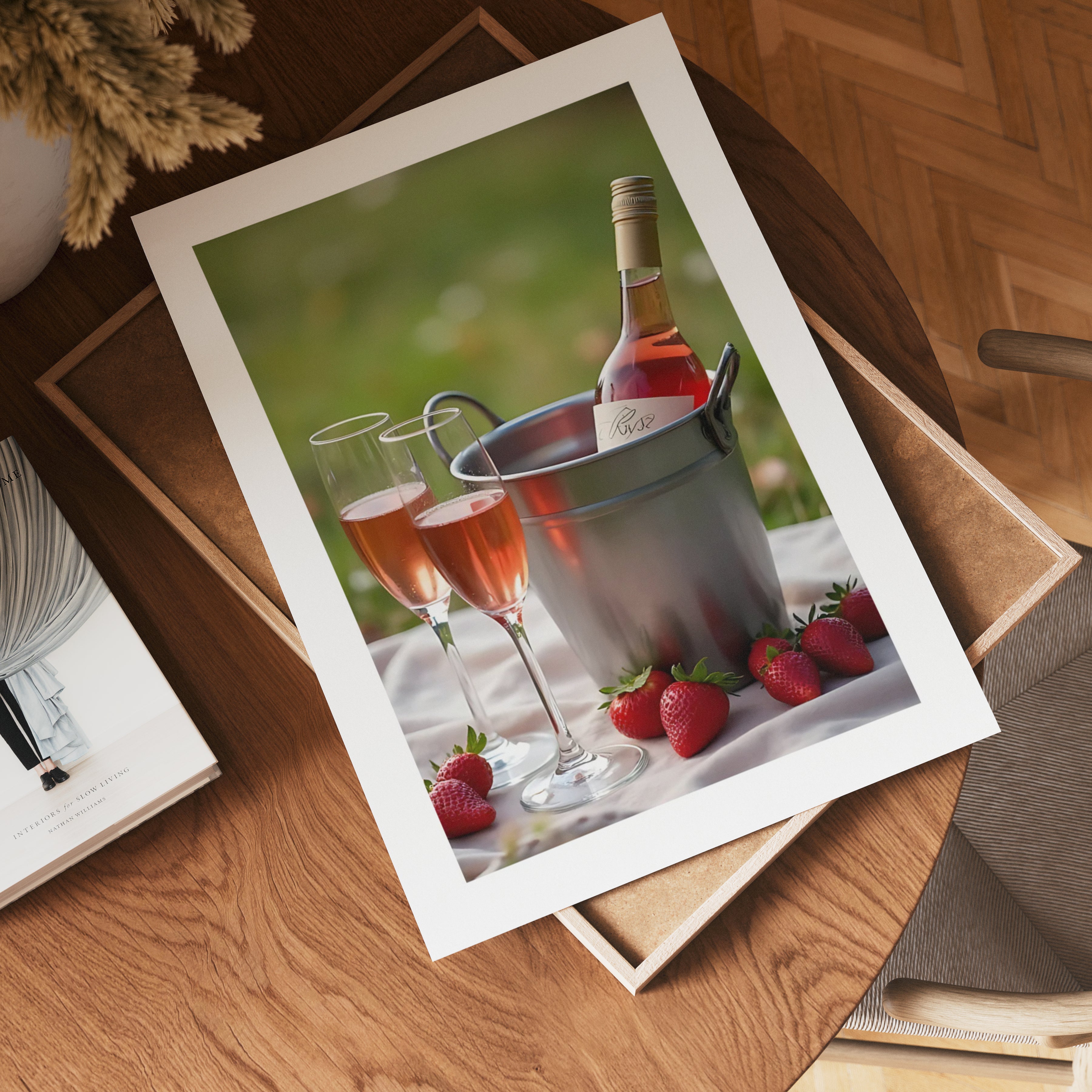 Strawberry Picnic – affisch med snyggt motiv, köp enkelt hos Bozetto i flera storlekar