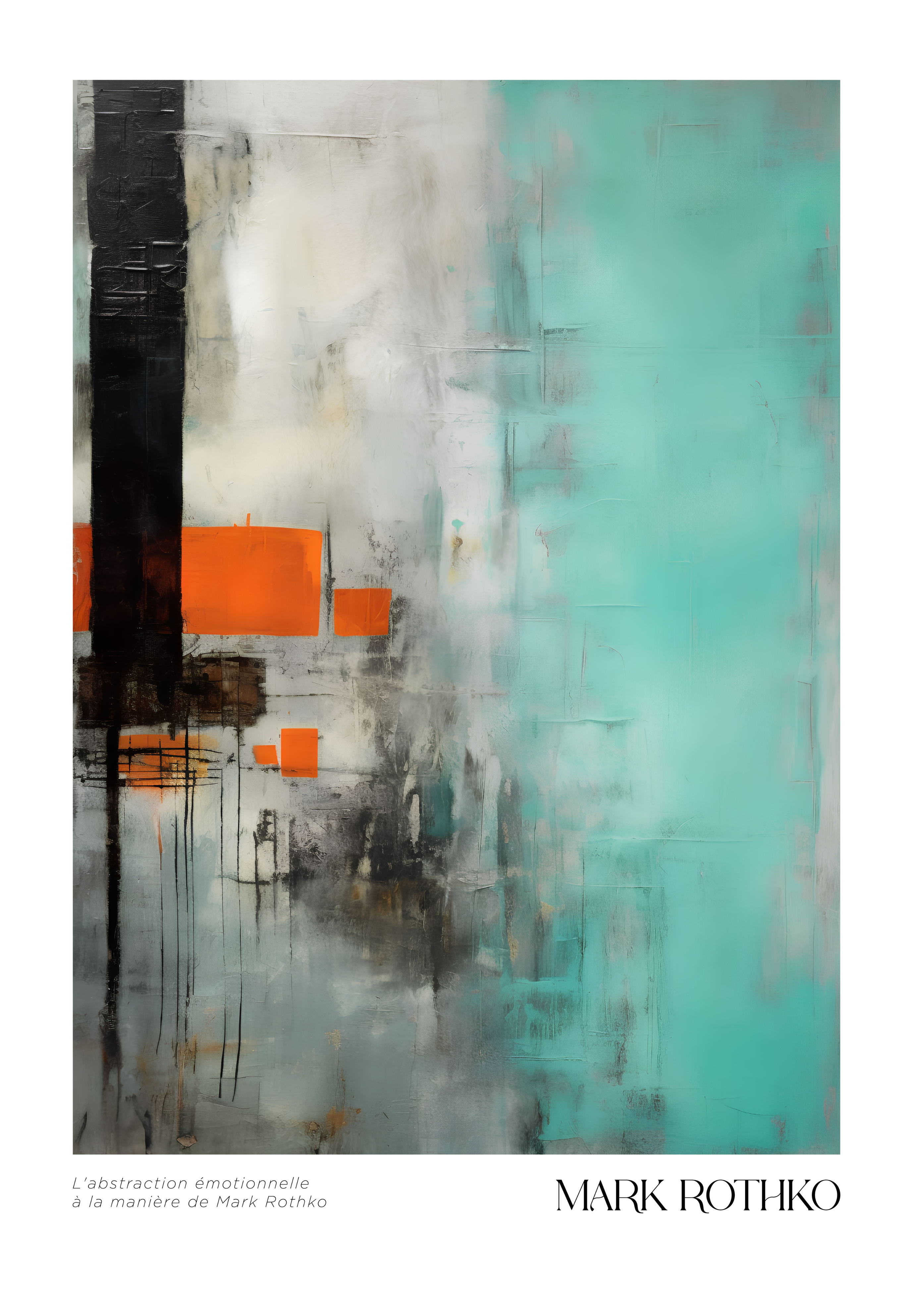 Dissipating forms Mark Rothko poster visad rakt fram – Bozetto affisch i hög tryckkvalitet
