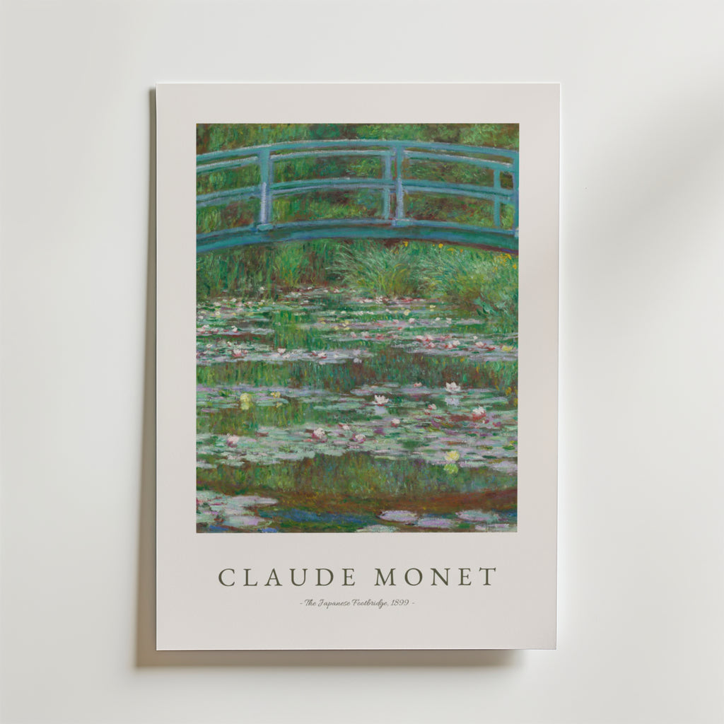 Claude Monet Footbridge – stilfullt konsttryck från Bozetto, tryckt på matt finpapper