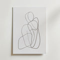 Seated Abstract Figure – stilfullt konsttryck från Bozetto, tryckt på matt finpapper