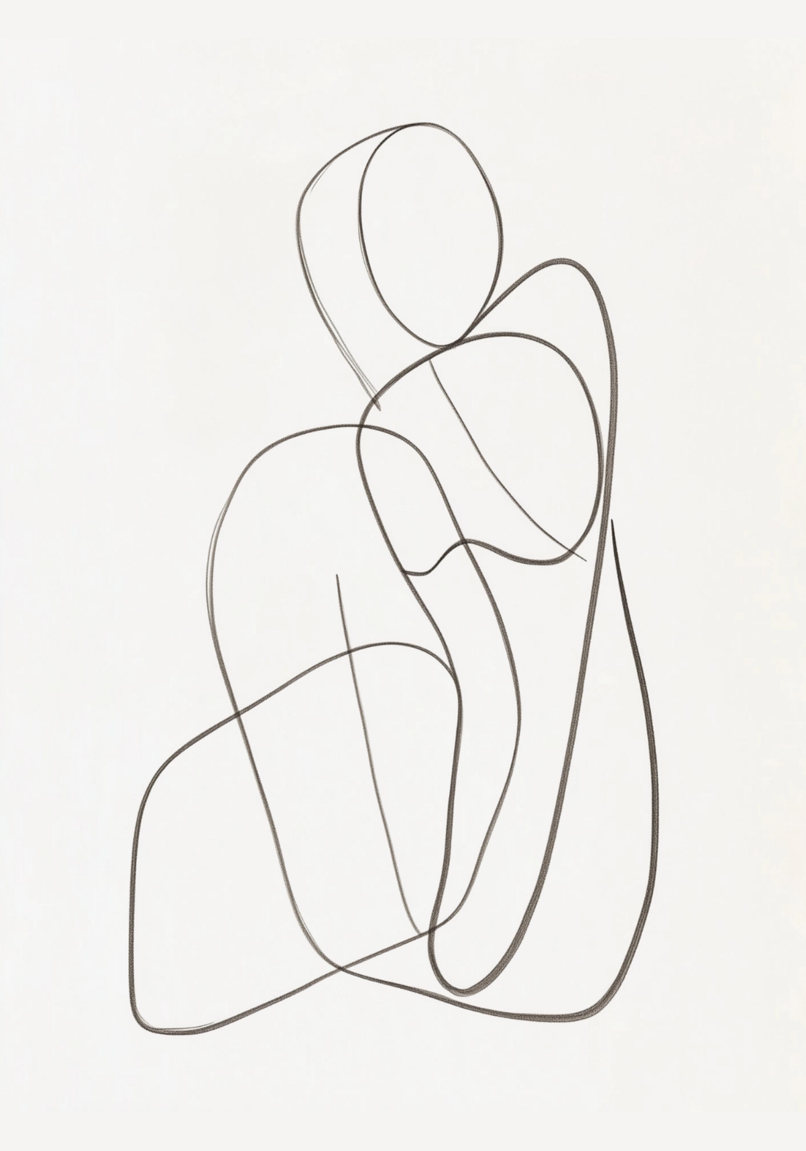 Seated Abstract Figure – köp enkelt hos Bozetto konsttryck i hög kvalitet i hög kvalitet