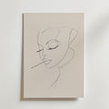 Vintage Femme Smoking – stilfullt konsttryck från Bozetto, tryckt på matt finpapper