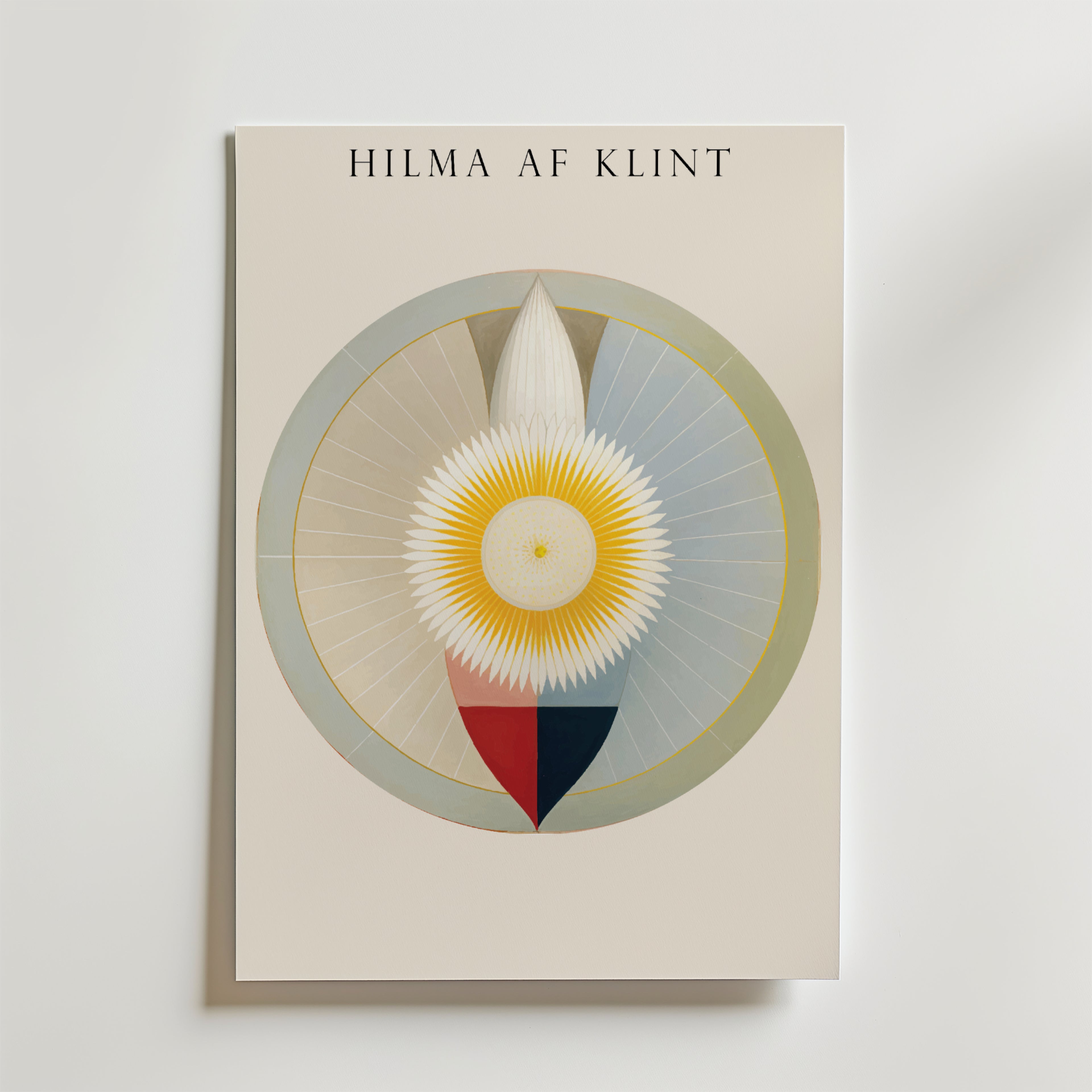 Hilma af Klint The Sun Within – stilfullt konsttryck från Bozetto, tryckt på matt finpapper