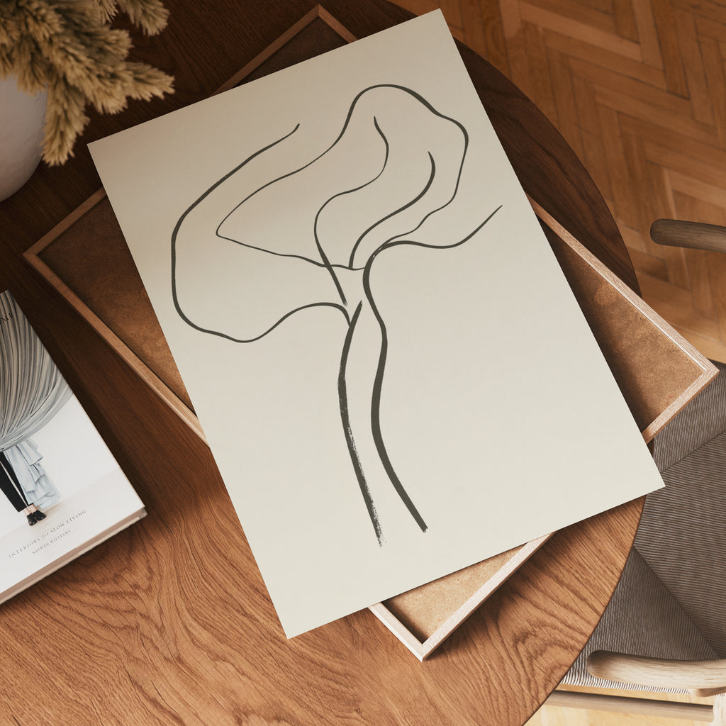 Dancing Tree Line poster visad rakt fram – Bozetto affisch i hög tryckkvalitet i hög tryckkvalitet